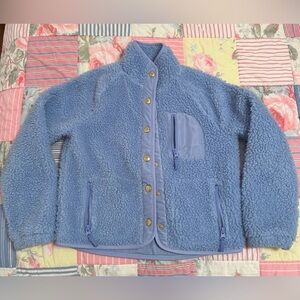 J.Crew Blue Girls Sherpa Jacket size M